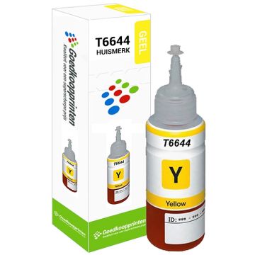 Hausmarke für Epson T6644 Tintenpatrone Gelb - Ecotank 100ML